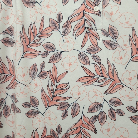 PUMA CLOUDSPUN FLORA SLEEVELESS POLO – WOMENS – BRIGHT WHITE/CARNATION PINK SM - Picture 4 of 9